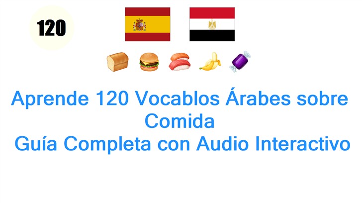Aprende 120 Vocablos Árabes sobre Comida: Guía Completa con Audio Interactivo